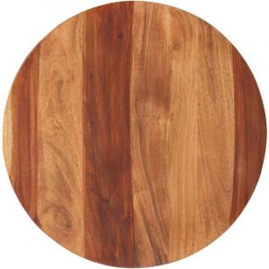 Dessus de table，Plateau de table，Dessus de bureau bois massif d'acacia rond 25-27 mm 50 cm CFW84487