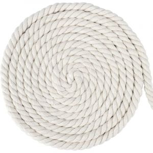 10 m blanc coton corde macram&eacute; corde 12mm macram&eacute; fil macram&eacute; corde pour bricolage plantes suspendues d&eacute;coration murale tissage boh&egrave;me ornements