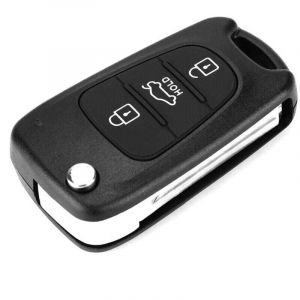 Coque de protection pour cl&eacute; t&eacute;l&eacute;commande &agrave; 3 boutons, compatible avec KIA Rondo Sportage Soul Rio