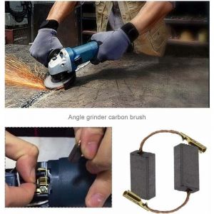 Enowelir Balais de Charbon pour Meuleuse d'Angle 15x8x5mm Lot de 20 Pi&egrave;ces de Rechange pour Outils &Eacute;lectriques