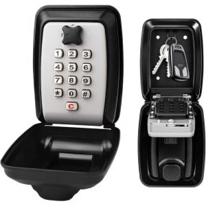 Boite a Clefs Securisee Exterieur, Coffre-Fort &agrave; Cl&eacute; Mural avec Code 12 Chiffres Boite &agrave; Cl&eacute; S&eacute;curis&eacute;e,Boite a Clef &Eacute;tanche et Antirouille pour