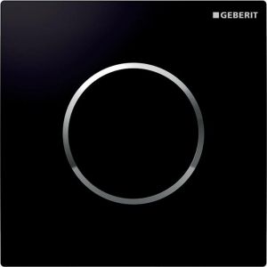 Geberit - Systèmes de chasse d'eau - Commande pneumatique pour urinoir, type 10, noir / chrome 116.015.KM.1