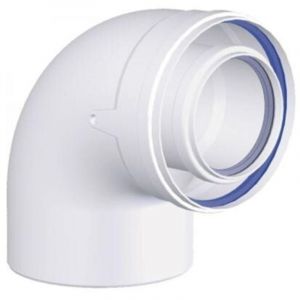 Coude Clapet Int&eacute;gr&eacute; 90&deg; 3CEP ARISTON &Oslash;80/125mm Pour Chaudi&egrave;re &agrave; Ventouse - 3318648