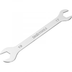 Cl&eacute; Plate Cl&eacute; Plate Fine &Agrave; Douille Ouverte 17mm x 19mm M&eacute;trique Sabl&eacute;e En Acier Inoxydable 3cr13, Cl&eacute; Double Extr&eacute;mit&eacute; Fine Pour Entretien M&eacute;nager Et