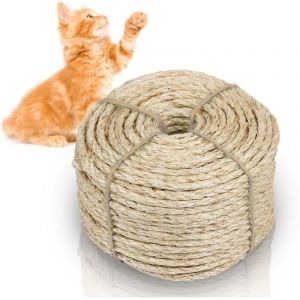 Corde de sisal pour animaux de compagnie corde de sisal chat corde &agrave; gratter corde &agrave; gratter corde 3000 x 0.8CM