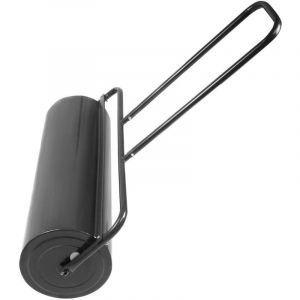 Rouleau a gazon en acier avec rouleau a eau et a sable rouleau a gazon avec rouleau lourd rouleau a main avec poignee en u noir