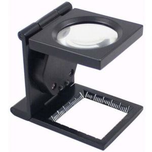 Lablanc - Loupe compte-fils pliant pliable avec monture en métal peint en noir
