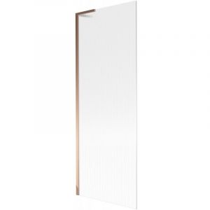 Mexen - Next l paroi de baignoire 1 volet 70 x 150 cm, stri&eacute;, or rose - 895-070-000-03-09-60
