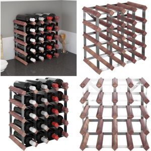 Casier &agrave; bouteilles pour 20 bouteilles Marron Bois pin solide - casier &agrave; bouteilles - casiers &agrave; bouteilles - Home & Living