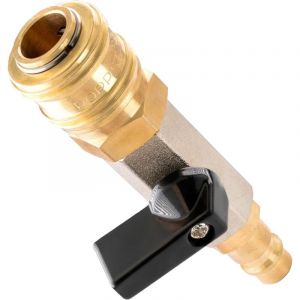 Vanne à boisseau sphérique pour air comprimé, raccord rapide pour air comprimé 3/8 pouce, vanne de dosage pour air comprimé, avec buse 7,2 DN