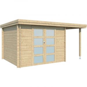 Gardenas - Chalet en bois 7,26 m² oregon Chalet avec extension 3,97 m²