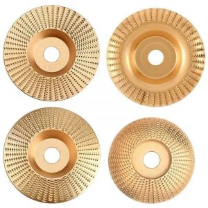 4Pcs Disque Bois Meuleuse, Disque Abrasif en Bois, Disques de Meulage du bois en Carbure de Tungst&egrave;ne pour Fa&ccedil;onner, Meuler et Couper - Compatible