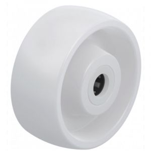 Roue polyamide blanc diamètre 200 x 50 alésage 20 longueur de moyeu 60 mm