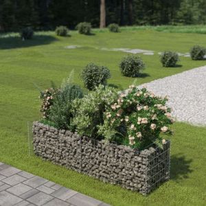 Maisonchic - Jardinière à gabion. Bac à fleurs, Lit surélevé de jardin acier galvanisé 180x50x50 cm pjhr79685 design in