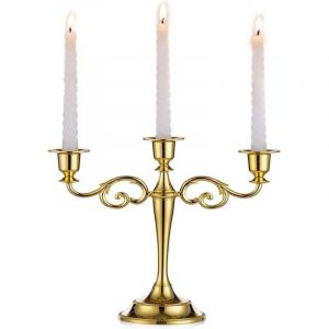 3 bougeoirs pour mariage, bougie en alliage de zinc, table &agrave; manger, d&icirc;ner aux chandelles, int&eacute;rieur d'h&ocirc;tel