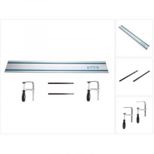 Makita Kit de rails de guidage Rail de guidage 1400 mm + 2x connecteurs de rails de guidage + 2x serre-joints à vis