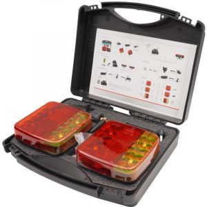 Plaque de feux sans fil pour remorque, kit &eacute;clairage arri&egrave;re remorque magn&eacute;tique feu led wifi,rechargeable LED feux arri&egrave;re remorque sans fil