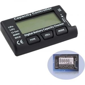 Testeur de capacit&eacute; de Batterie num&eacute;rique, Tension V&eacute;rificateur Contr&ocirc;leur Testeur avecEcran LCD, pour LiPo Vie NiMH Li-ION