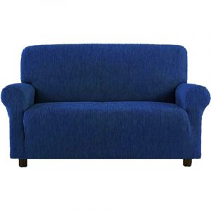 Housse de canapé à la mode extensible bleu de New York, anti-rayures, pour canapés avec accoudoirs, housse de canapé universelle Fauteuil cm. 60-100