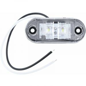 LED feu de position lat&eacute;rale, auto voiture camion remorque remorque feu de position c&ocirc;t&eacute; feu de signalisation lampe 12V 24V,(blanc,4pcs)