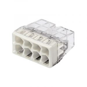 Borne de raccordement WAGO 2273-208-1 flexible: - rigide: 0.5-2.5 mm² Nombre de pôles: 8 transparent, gris clair 1 pc(s) S19307