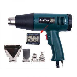 Odipie - jamais UTILISÉ]Decapeur Thermique , Pistolet Air Chaud 1800W Affichage Numerique lcd Temperature 60 a 600 degres Celsius Chauffage Rapide ,