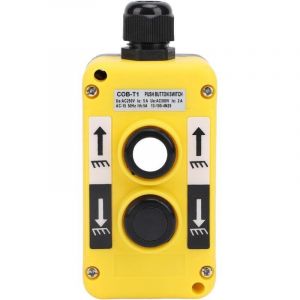 Vtizikl AC250V 5A / 500V 2A Interrupteur de Commande de Levage de Grue Interrupteur &agrave; Bouton-Poussoir pour Palan &agrave; Cha&icirc;ne de grue, Contr&ocirc;leur de