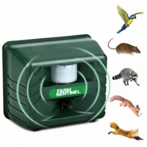 R&eacute;pulsif &agrave; ultrasons ext&eacute;rieur pour oiseaux, r&eacute;pulsif &agrave; ultrasons pour animaux avec d&eacute;tecteur de mouvement et lumi&egrave;re clignotante