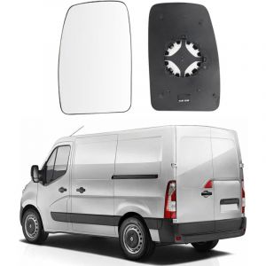 Verre de Rétroviseur Remplacement pour Renault Master 2010-2020, Rétroviseur Extérieur Réglable Adapté compatible with Nissan NV400 (Droite,Gauche)
