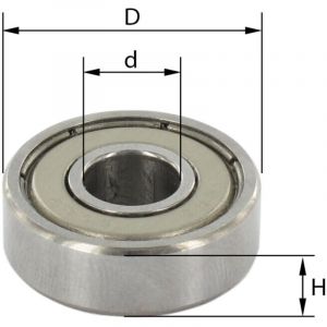 Roulement &agrave; billes EDESS&Ouml; diam&egrave;tre 13 x 5 x 5 mm