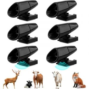 6 Pi&egrave;ces Sifflet Ultrason Anti Gibier, Sifflet Ultrason Voiture Anti Gibier Cerf Li&egrave;vres, Dispositif de Protection et Avertissement de Animaux pour