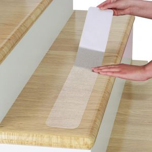 Bande Antidérapante Escalier, 6010cm, 15pcs, Ruban Antidérapant Adhésif Transparent, Ruban de Traction Antidérapant, Imperméable et Antidérapant,
