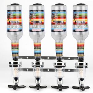 Hofuton Distributeur Professionnel d'alcool, Porte-Bouteille d'alcool Support de Distributeur de Boissons au Vin pour Cocktail de Bière de Vin (4