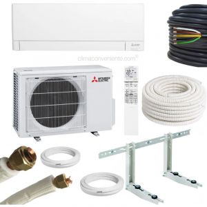 Climaconveniente - Climatiseur Mitsubishi avec kit d'installation 5 m&egrave;tres &ndash; Mono-split 18000 btu &ndash; 5 kw MSZ-AY50VGKP MUZ-AY50VG, a+++, climatiseur