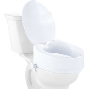 Mophorn - Siège de toilette surélevé, hauteur de 12,7 cm, capacité de 136 kg, rehausseur de toilette universel, verrouillage par tige à vis, pour
