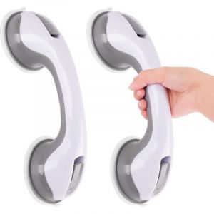 2 PCS Ventouse de Poign&eacute;e Douche, Poign&eacute;e Baignoire de S&eacute;curit&eacute; - Sans Per&ccedil;age - Poign&eacute;e de Baignoire Murale, Barres d'appui de Salle de Bain