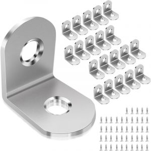 Équerre de Fixation en Métal equerre metal Inox pour la Réparation de Meubles - Lot de 20 Équerres de Fixation 2020mm pour la Fixation et la