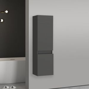 Aica Sanitaire - 30(L)x30(P)x110(H)cm meuble salle de bain anthracite meuble colonne salle de bain &agrave; suspendre