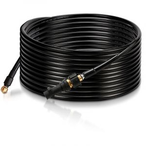 Randaco Tuyau pour nettoyeur haute pression Tuyau d&eacute;boucheur flexible noir Nettoyage de 20m