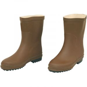 Brixo - Bottes de tronchetto en caoutchouc avec une semelle d'inondation brune non glissante 38