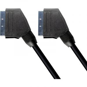 Fujionkyo - Cordon Péritel noir audio/vidéo mâle/mâle 75 cm 434580