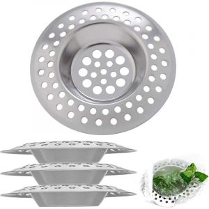 Aafgvc - 4 Pièces Passoires Filtre Évier Cuisine,Filtre à Évier en Acier Inoxydable,Grille pour evier cuisine,Tamis Filtrant,pour Salle de
