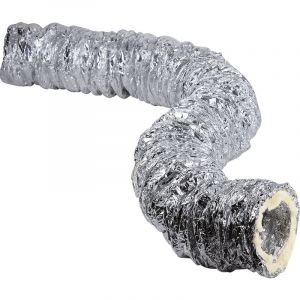 Axelair - Conduit aluminium isol&eacute; - Laine de verre 50mm &oslash;80 - Longeur 10m