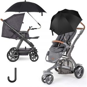 Fei Yu - Ombrelle Poussette Universelle 75 cm Anti-UV UPF50+ Parasol pour Poussette et Landau 360° Réglable Fixation Universelle pour Tube Rond ou