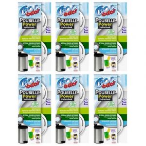 D&eacute;sodorisant pour poubelle - Fra&icirc;cheur citron - 2 pi&egrave;ces - Croc Odor - Lot de 6