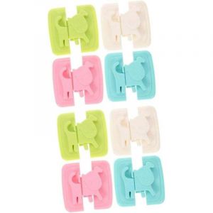 Ensemble de 8 verrous de s&eacute;curit&eacute; enfant, verrou de r&eacute;frig&eacute;rateur enfant, verrou de tiroir enfant, verrou de porte antivol enfant, verrou de placard