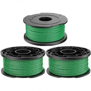 Bobine de fil pour Black et Decker A6486 GL7033 GL8033 GL9035 d&eacute;broussailleuse sans fil 2,0 mm 6,1 m, Bobine de fil rechange Coupe Bordure pour Black