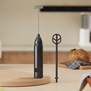 Mixeur portatif USB, mousseur &agrave; lait &eacute;lectrique, batteur &agrave; &oelig;ufs portable id&eacute;al pour la maison, mixeur &agrave; caf&eacute;, mousseur &agrave; lait &eacute;lectrique