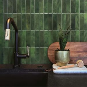 Lot de 5 autocollants pour carrelage, vert, adh&eacute;sif, 29x23 cm x 1 mm, d&eacute;coration murale