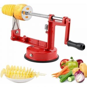 Coupe en Spirale Coupe-Pomme de Terre Coupe-Frites en Acier Inox, &eacute;plucheurs de Pommes de Terre Fruit Carottier Remuer Trancheuse Coupeur, Machine &agrave;